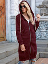 Ivy Lane Zip-Up Longline Hoodie with Pockets