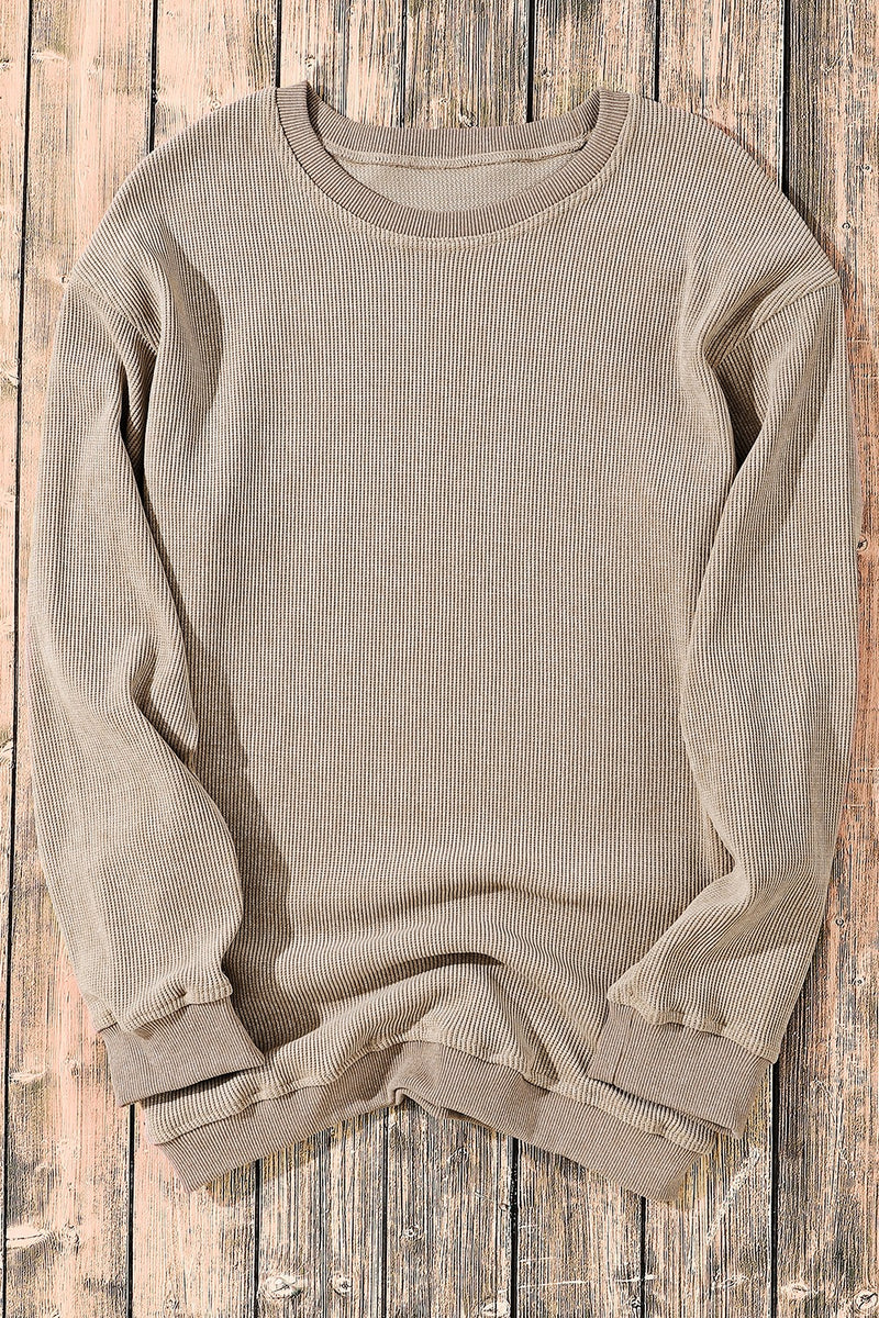 Round Neck Dropped Shoulder Sweatshirt