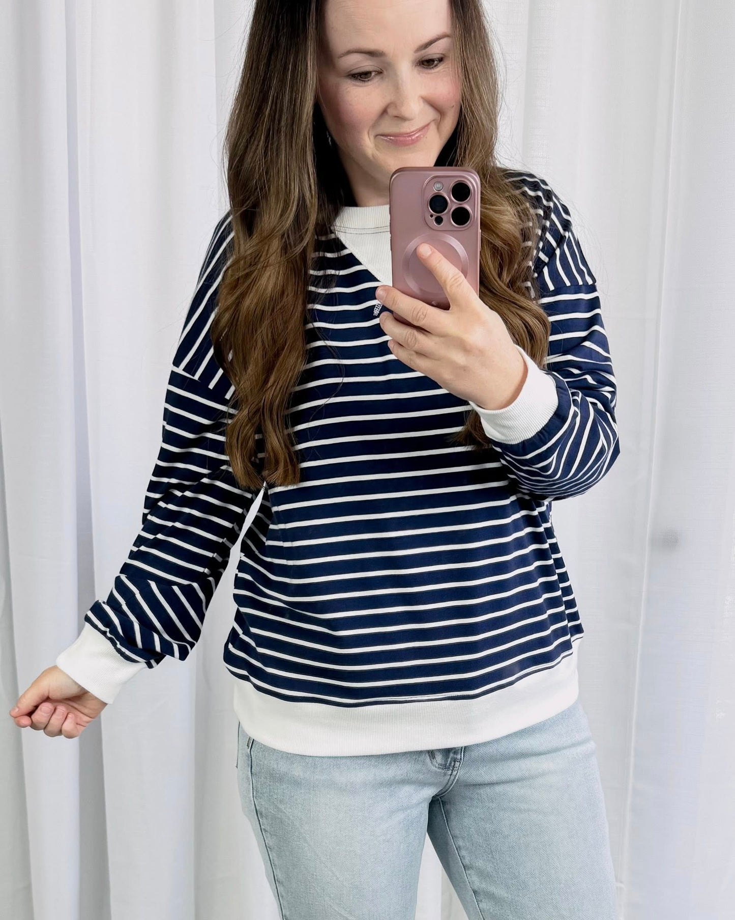 Almost Therapeutic Drop Shoulder Pullover in Candy Pink