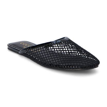 Brooklyn Flat Mule in Black