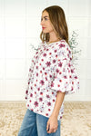 Blossom Breeze Balloon Sleeve Blouse