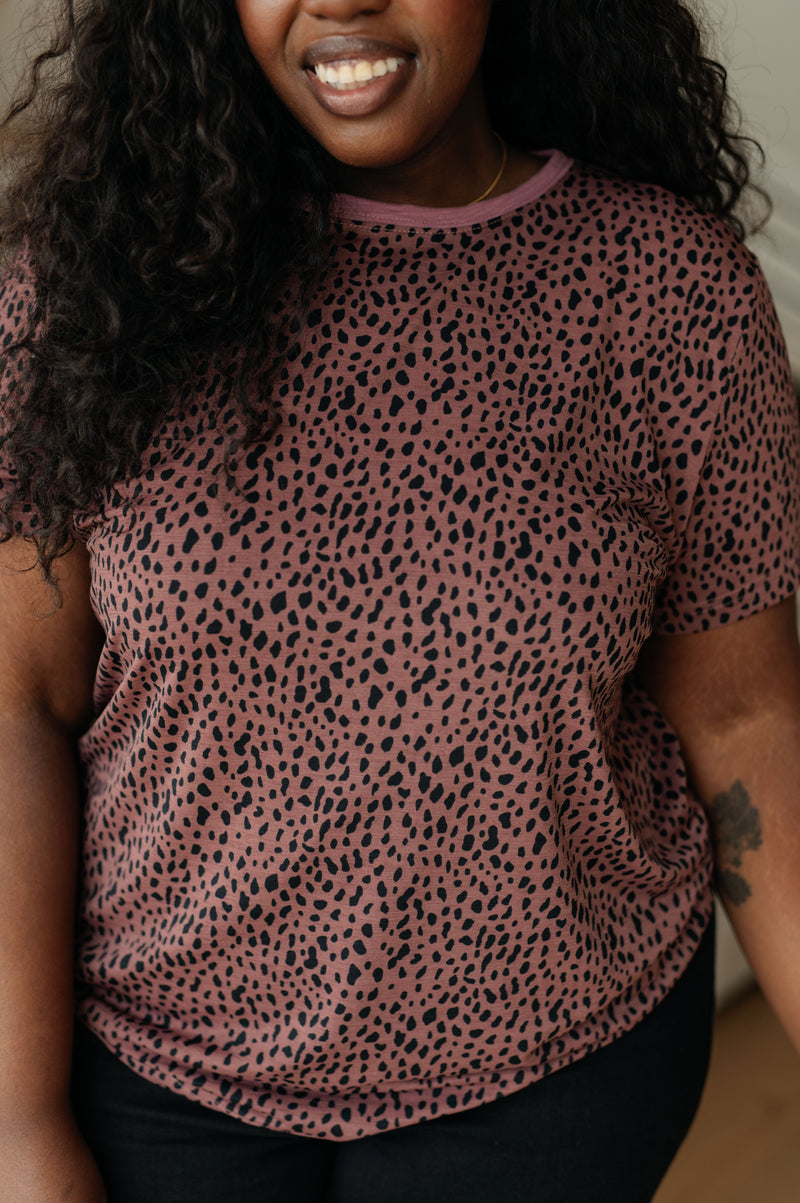 Cheetah Girl Short Sleeve Top- Large