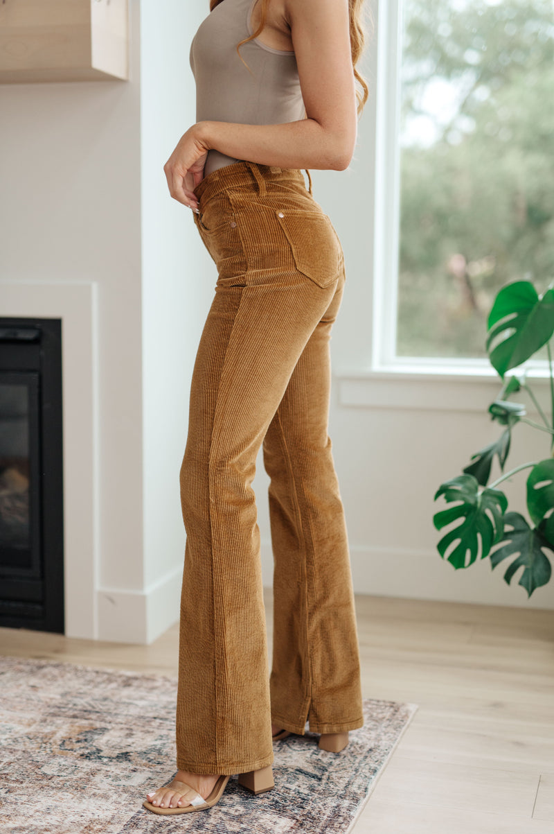 Cordelia Bootcut Corduroy Pants in Camel- size 11