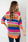 Deep Thoughts Striped Loose Knit Top