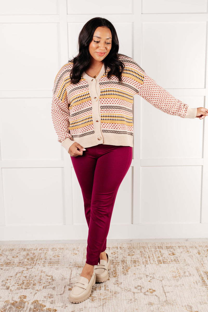 Effortless Elements Striped Cardigan