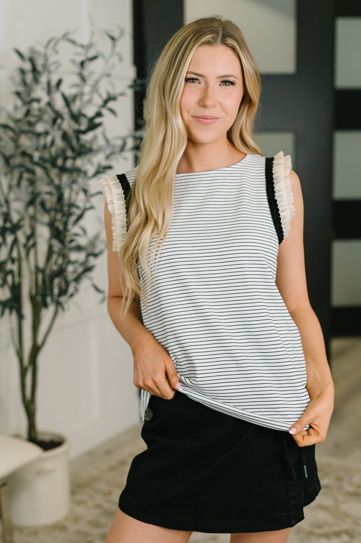 Exceeding Expectations Ruffled Sleeve Blouse
