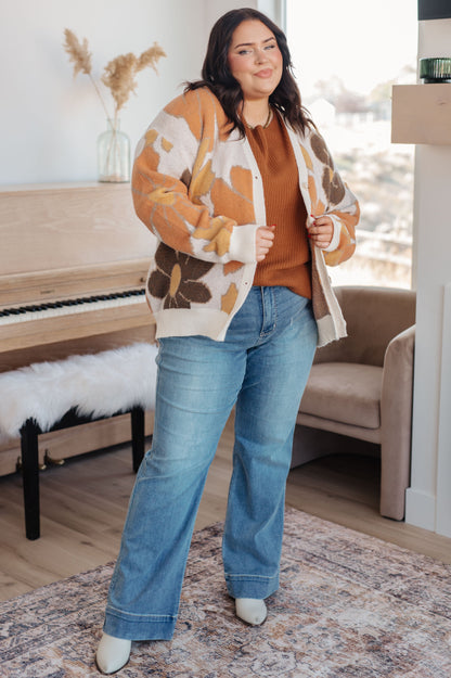 Lotta Love Knitted Sweater Top in Rust