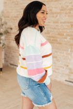 Flawless Features Striped Sweater- Large