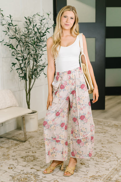 Follow the Flow Wide Leg Floral Bottoms