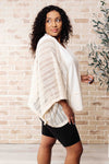 In the Highways Sweater Knit Contrast Poncho