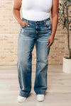 Katrina High Waist Distressed Denim Trousers