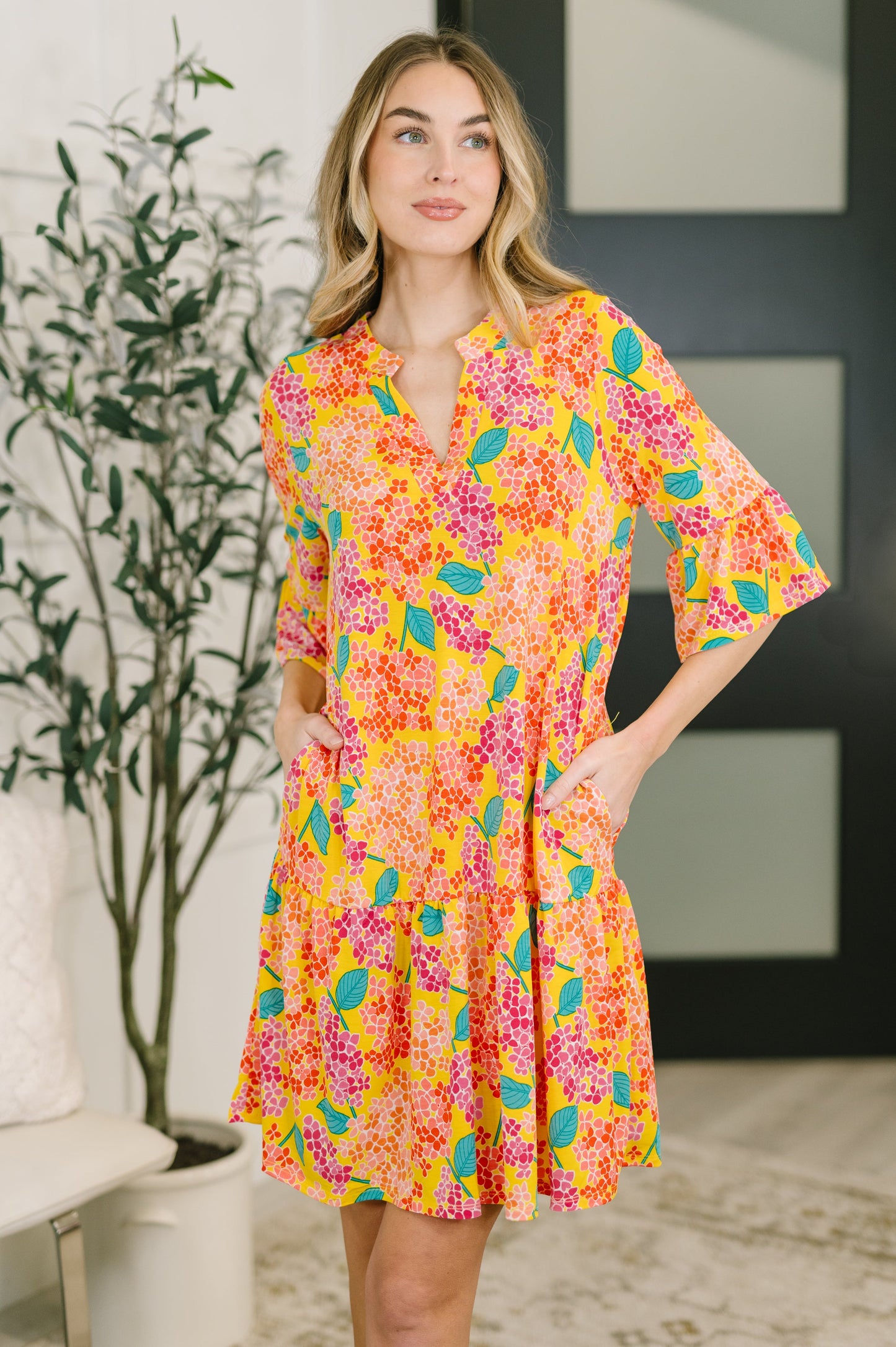 Lizzy Sunday Dress in Leaf Multi Floral- 3/3/2026