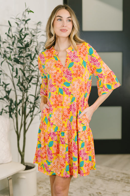 Lizzy Sunday Dress in Leaf Multi Floral- 3/3/2026