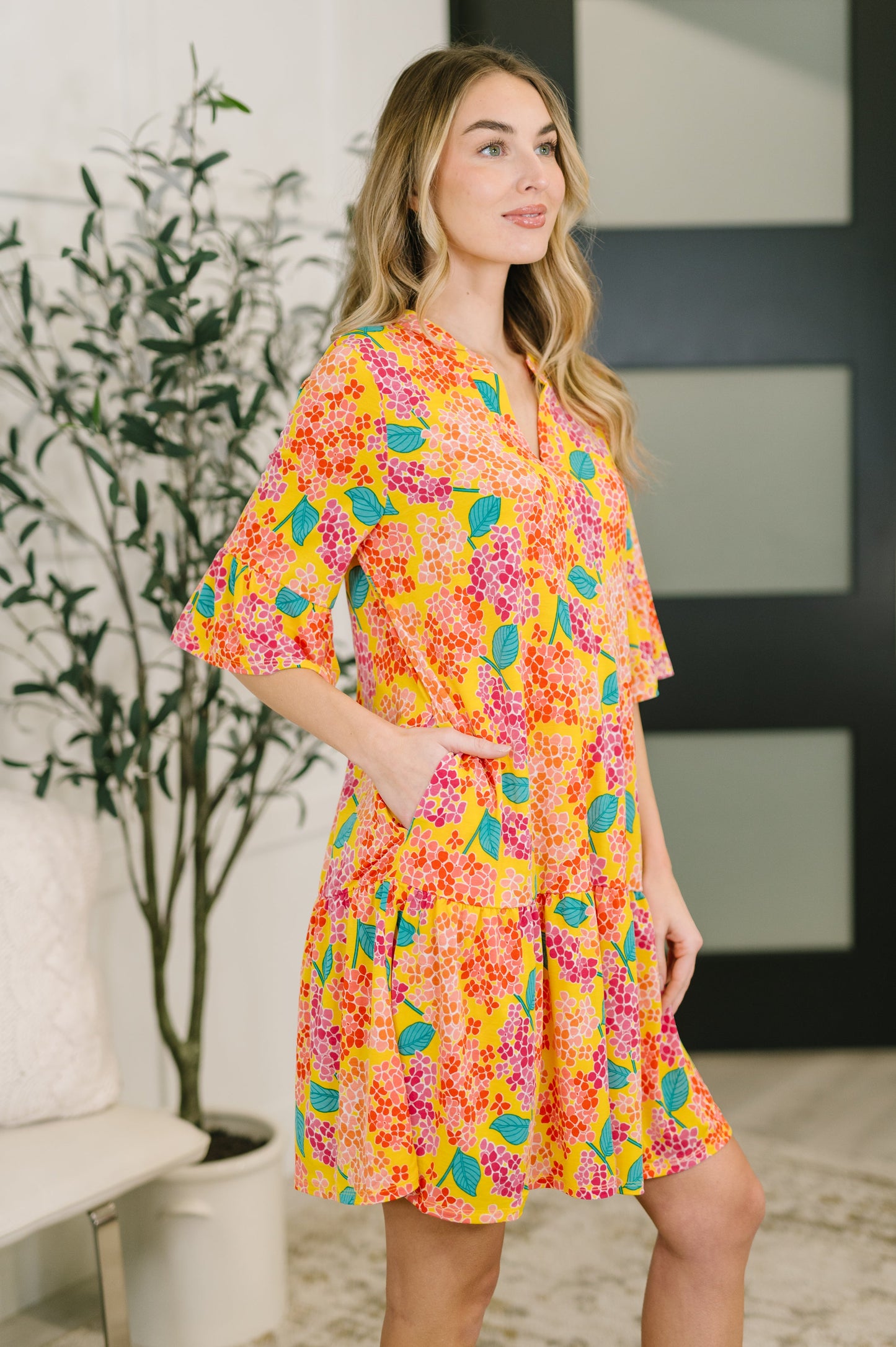 Lizzy Sunday Dress in Leaf Multi Floral- 3/3/2026