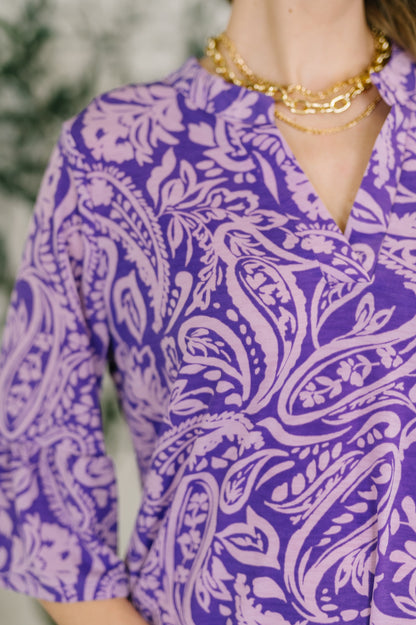 Lizzy Sunday Dress in Purple Paisley- 3/3/2026