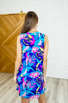 Lizzy Tank Dress in Bright Royal Floral