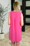 Lizzy Tank Dress in Hot Pink