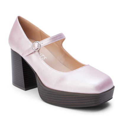 Matilda Platform Heel In Metallic Rose