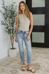 Mallory Mid Rise Bleach Wash Boyfriend Jeans