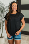 Not So Basic Pocket Tee in Black
