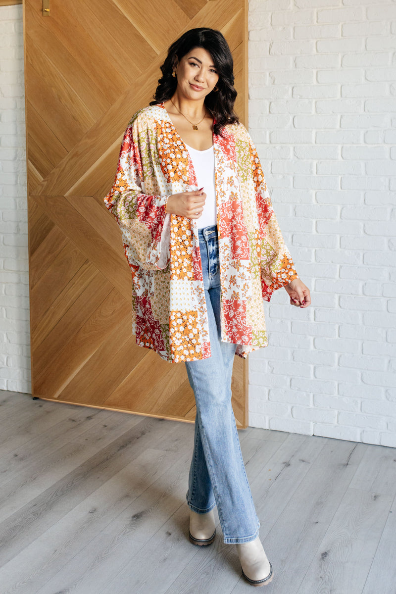 Patchwork of Feelings Mixed Floral Kimono