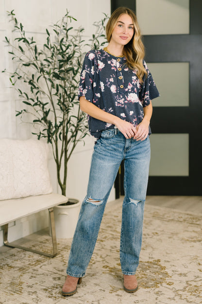 Really Simple Floral Henley Top- 3/3/2026