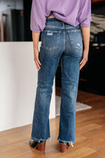 Rose High Rise 90's Straight Jeans in Dark Wash- 11