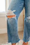 Rose High Rise 90's Straight Jeans in Light Wash- 11