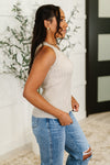 She's Exceptional Ribbed Crew Neck Tank Top