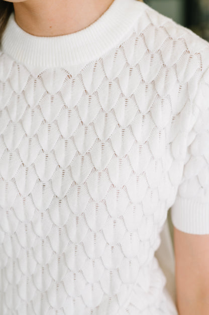 So Intriguing Textured Knit Top