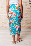 Take Me Outside Wrap Around Skirt in Blue