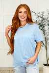 The Layback Relaxed Basic Tee in Light Blue