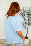 The Layback Relaxed Basic Tee in Light Blue