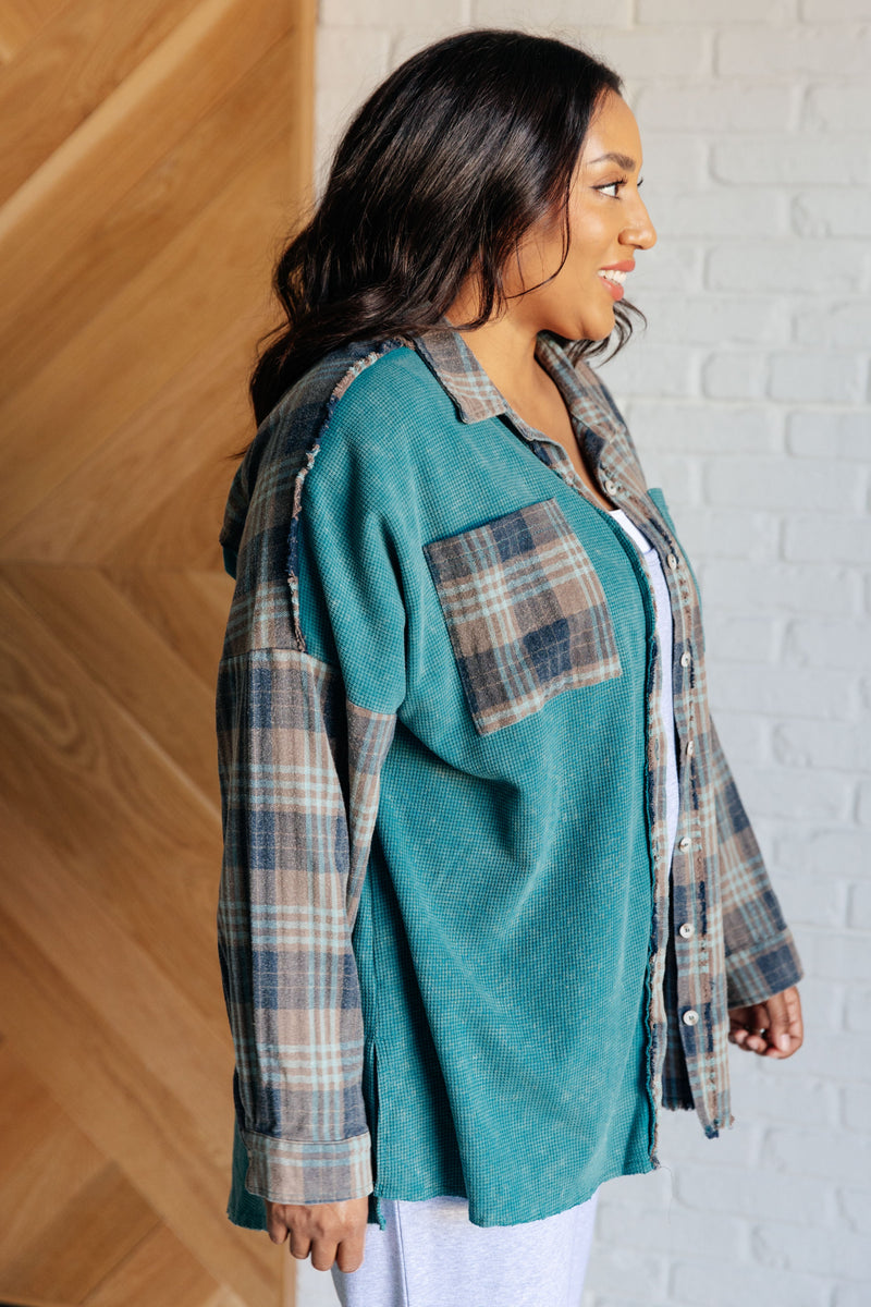 Tied for Time Thermal Plaid Button Up