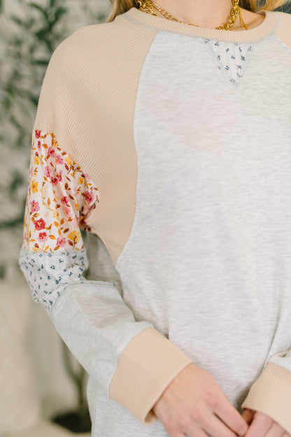 Wondering Aloud Patchwork Long Sleeve Top- 3/3/2026