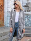 Ivy Lane Zip-Up Longline Hoodie with Pockets