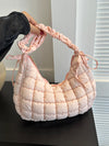 Bubble Texture Ruched Strap Quilted Shoulder Bag