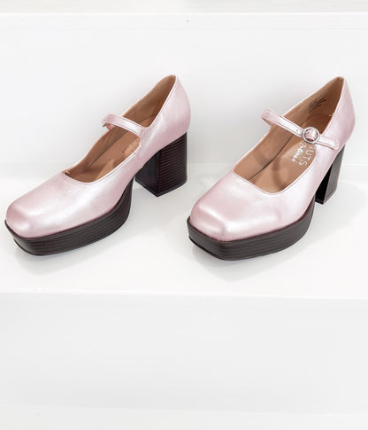 Matilda Platform Heel In Metallic Rose