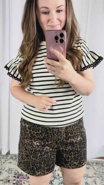 Grace High Waist Leopard Print Judy Blue Short