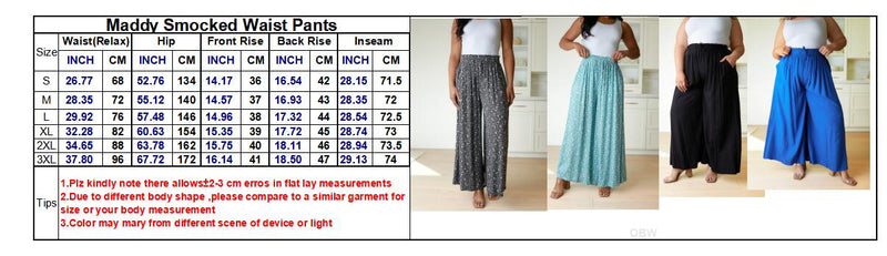 PREORDER: Smocked Waist Pants in Assorted Prints