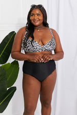 Marina West Swim Take A Dip Twist High-Rise Bikini in Leopard