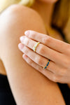Mariana Hand Crafted Blue Cross Ring