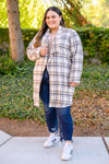 Fall In Love Plaid Jacket in Cream- large