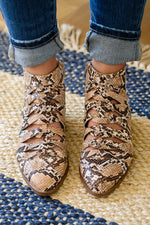 Sadie Ankle Boots In Snakeskin