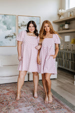 The Moment Checkered Babydoll Dress