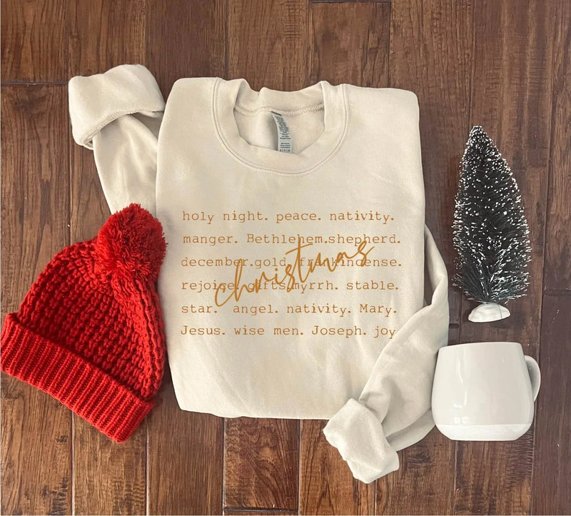 PREORDER: Nativity Words Sweatshirt